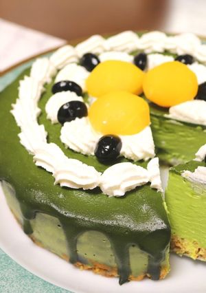 簡単！濃厚！抹茶のレアチーズケーキ♪-レシピのメイン写真