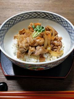玉ねぎと豚肉の甘辛丼-レシピのメイン写真