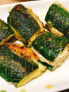ズッキーニの鶏挟み焼き-レシピのメイン写真