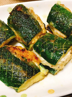 ズッキーニの鶏挟み焼き-レシピのメイン写真