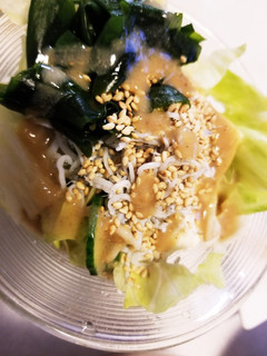 ワカメとお豆腐のヘルシーしらす胡麻サラダ-レシピのメイン写真