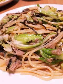 キャベツと塩昆布の☆和風パスタ-レシピのメイン写真
