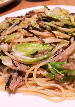 キャベツと塩昆布の☆和風パスタ-レシピのメイン写真