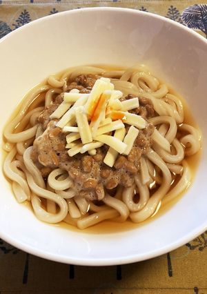 5分de!なっチーぶっかけうどん-レシピのメイン写真