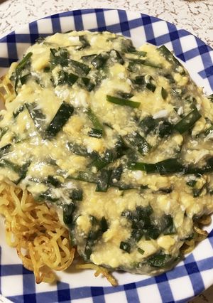 ニラ玉あんかけの焼きそば-レシピのメイン写真