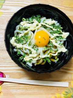 冷やし月見マヨうどん-レシピのメイン写真