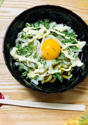 冷やし月見マヨうどん-レシピのメイン写真