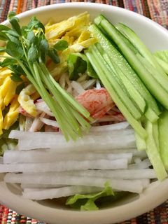 【ふるる冷麺】冷やし中華風サラダ冷麺-レシピのメイン写真
