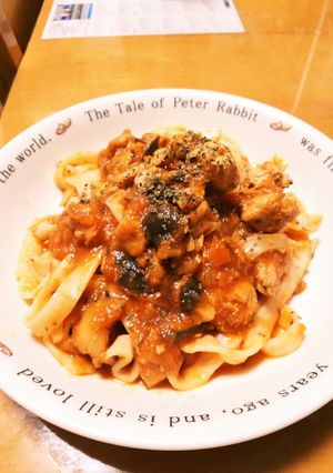 きしめんのもちもちパスタ-レシピのメイン写真