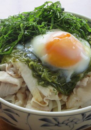 豚しゃぶと長芋とめかぶのぶっかけうどん-レシピのメイン写真