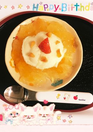 蒸しパンで簡単☆１歳のお誕生日ケーキ☆-レシピのメイン写真