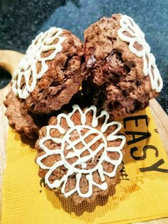 ダブルチョコレートスコーン(向日葵デコ)-レシピのメイン写真