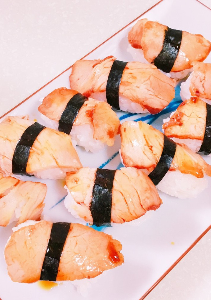 切り落とし焼豚でスパム風ひと口握り寿司-レシピのメイン写真