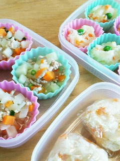離乳食後期 冷凍ストック 3品同時調理-レシピのメイン写真