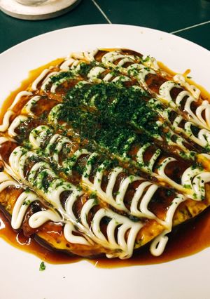 残った刺身のつまをお好み焼き風に-レシピのメイン写真