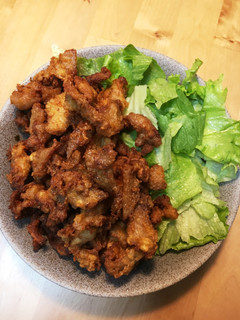節約!美味しい☆鶏皮の唐揚げ塩レモン風味-レシピのメイン写真