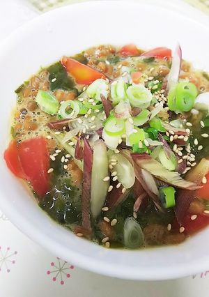トマトめかぶ納豆-レシピのメイン写真