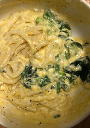 超簡単 旨い カルボナーラうどん-レシピのメイン写真