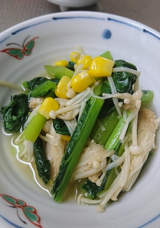 小松菜とエノキの煮物-レシピのメイン写真