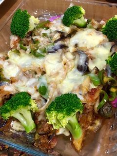 ナスと挽き肉の炒め、チーズ乗せ-レシピのメイン写真