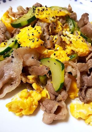 豚バラ肉とズッキーニの塩炒め-レシピのメイン写真
