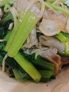 豚肉と小松菜のバター醤油炒め-レシピのメイン写真