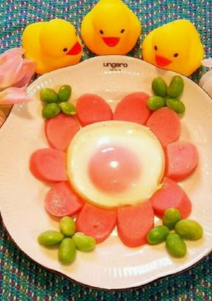 お花の目玉焼き♪-レシピのメイン写真