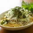 釜揚げしらすと青じそと海苔の和風パスタ
