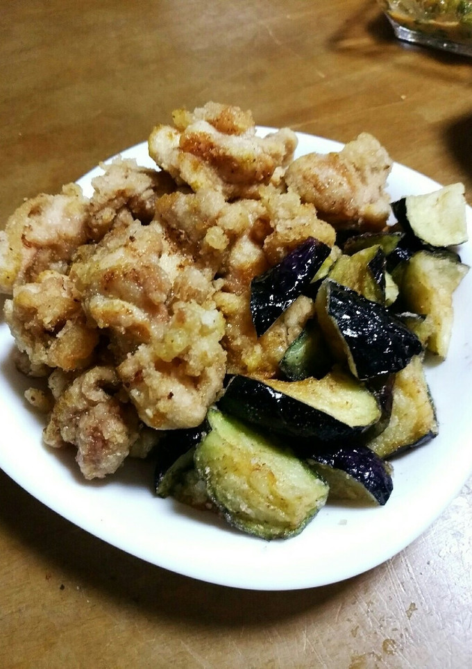 ＊揚げ茄子と揚げ鶏のカレー塩かけ＊-レシピのメイン写真