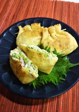 油揚げの包み焼き☆～ツナキャベチーズ～☆-レシピのメイン写真