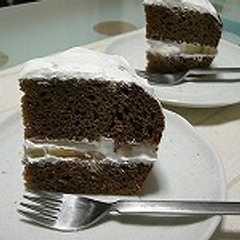 รูปของ 炊飯器でチョコレートケーキ♪