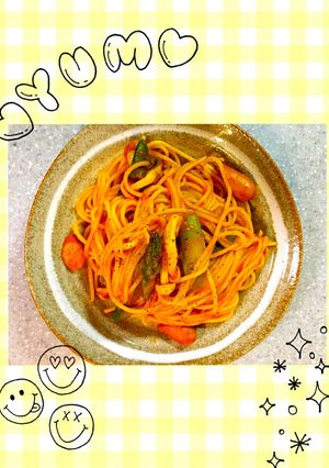 ズボラなナポリタン-レシピのメイン写真
