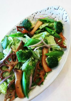 エリンギと蓮根のグリーンサラダ-レシピのメイン写真