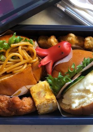 中学生弁当日記（ロールパンサンド編）-レシピのメイン写真