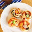餃子の皮とハムでお花*お弁当に*