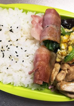 旦那弁当97♥鶏胸肉のオイマヨ焼き弁当！-レシピのメイン写真