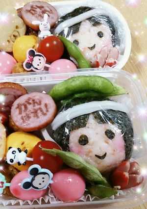 運動会キャラ弁♪ガンバレ白組女の子-レシピのメイン写真
