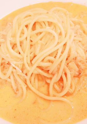 超簡単☆ワンポットカニクリームパスタ-レシピのメイン写真