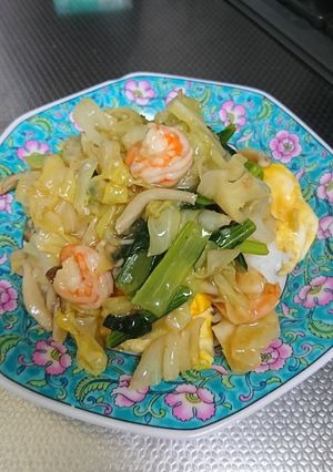 キャベツと海老で天津飯風に-レシピのメイン写真