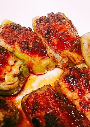オイスターだれのピーマンの肉詰め-レシピのメイン写真
