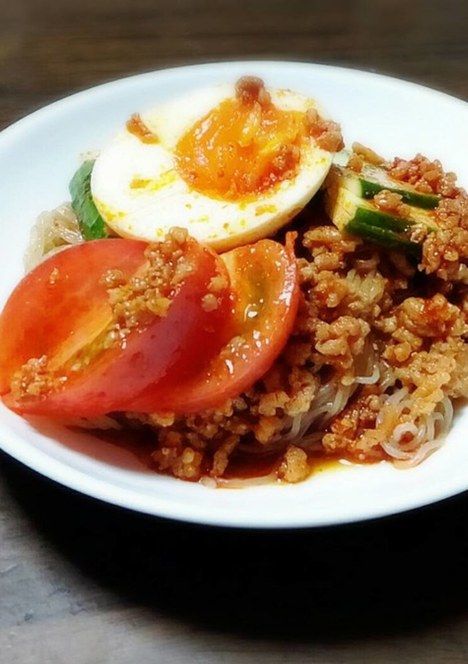 ふるる冷麺　鶏そぼろだし-レシピのメイン写真