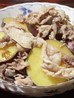 サツマイモと豚肉の煮物-レシピのメイン写真