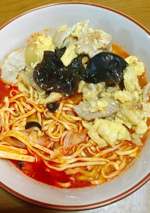 ヤバ辛っ!辛ラーメンの中華アレンジ麺♪-レシピのメイン写真