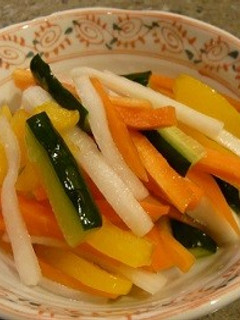 らっきょう酢で簡単すぎる野菜の甘酢漬け-レシピのメイン写真