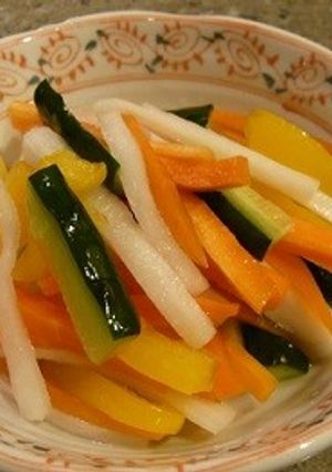 らっきょう酢で簡単すぎる野菜の甘酢漬け-レシピのメイン写真