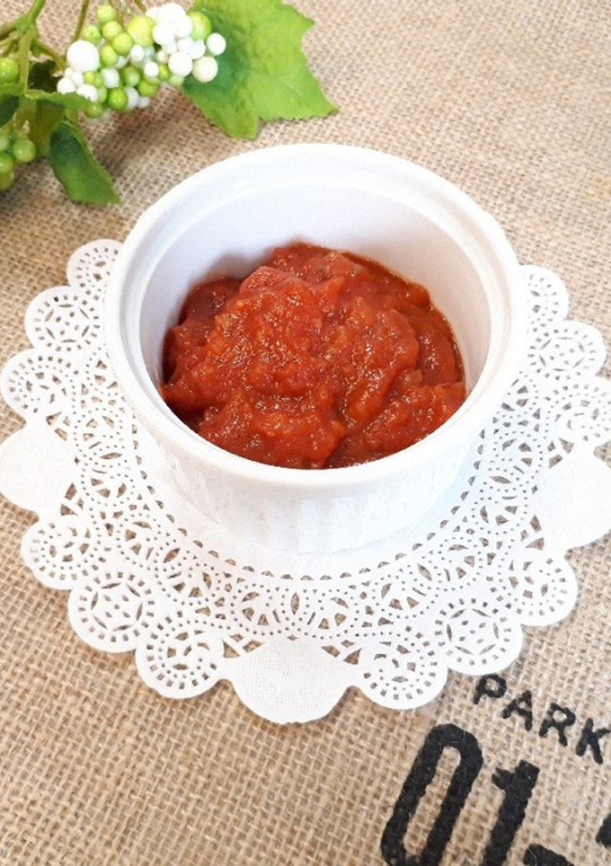 水煮トマト缶で手作りピザソース♪-レシピのメイン写真