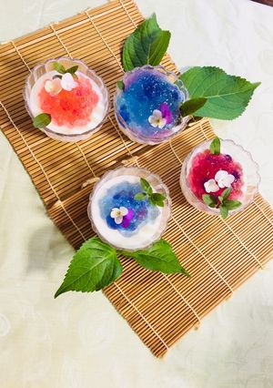 紫陽花ゼリー杏仁-レシピのメイン写真