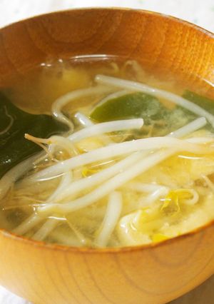 もやしとワカメの味噌汁♪-レシピのメイン写真