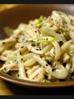 ごまたっぷりネギササミうどん-レシピのメイン写真