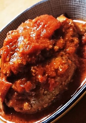トマト煮込みチーズINハンバーグ☺️-レシピのメイン写真